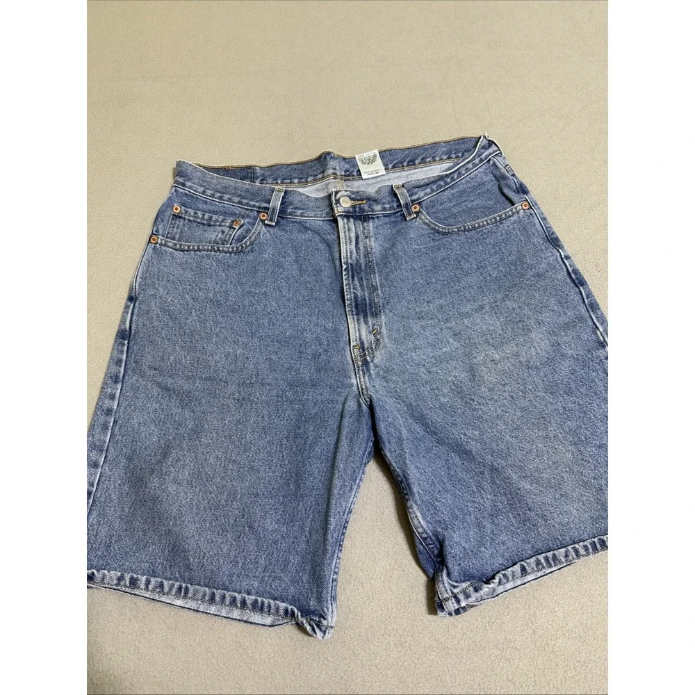 Vintage Levis 550 Shorts Men 36 Relaxed Fit Baggy Jorts Skate Y2K Med Wash Denim